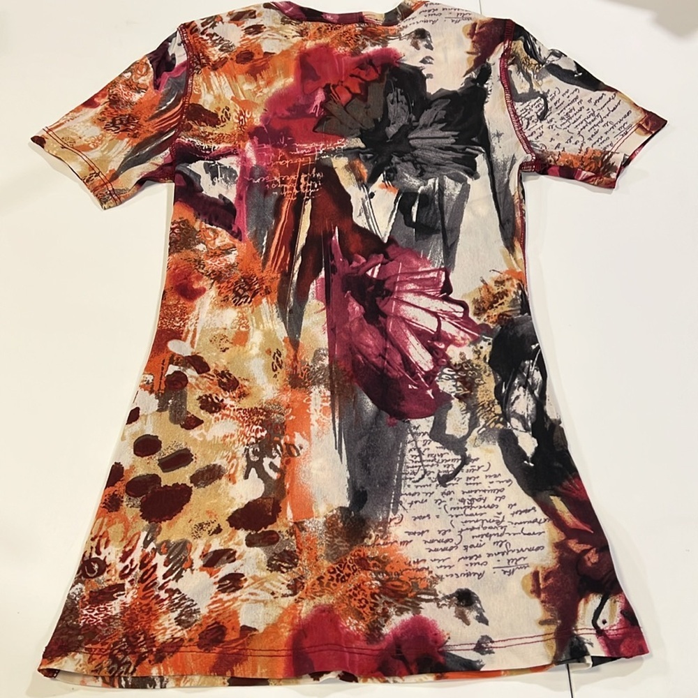 Karen Kane - Multicolor‎ Floral Netting Top, Tshirt cut, xs - Picture 4 of 5